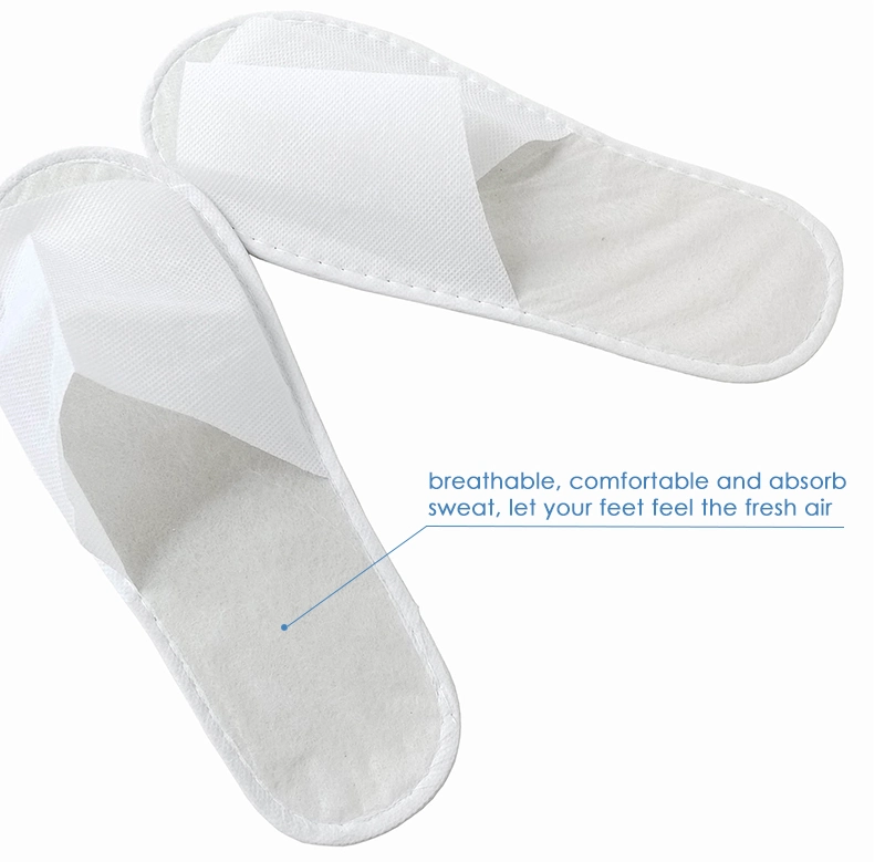 Hotel Supplies Customized Logo Closed Toe Disposable Slippers